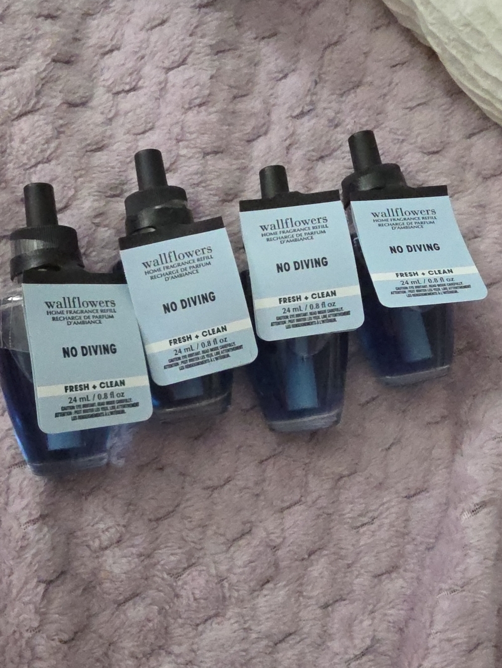 Wallflowers Home Frag Refills NO DIVING Clean And Fresh DISCONTINUED Set Of 4